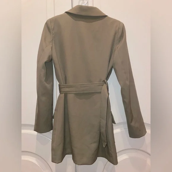 Lioness Steinway v neck blazer mini dress with tie in sage green - Picture 7 of 7